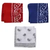 Hats 6 Pcs Bandanas Paisley Man And Woman 57 X Cm 3 Black Red Navy Blue & White