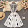 Star style palace style small dress high-end women's retro heavy work embroidery slim fitting short dress