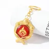 Creative anime key ring around God's eye Keychains glass luminous double-sided Keychain secondary animation jewelry metal pendant