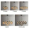 Chandeliers Vintage Nordic Chandelier For The Kitchen Smoky Glass Ball Ceiling Hanging Lamp Living Room Dining Table Hall Lighting Fixtures