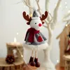 Decorações de Natal Maninho de neve pendurado pendente de tecido de árvore de tecido pingente 2022 Navadad Party Ornament Year Kid Gifts Xmas