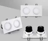 Square Bright Recessed white black LED Dimmable Downlight COB LED Spot light decoration Ceiling Lamp AC85-265V