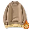 Maglioni da uomo Maglione a collo alto da uomo giapponese Oversize Peluche spesso invernale Vintage Ragazzi Sport Pullover lavorato a maglia Maglieria a maniche lunghe 4xl