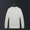 Mens Designer Sweatshirts Long Sleeves with Hot Rhinestone Round Neck Tee for Autumn Winter Streetwear Sportswear Tops White