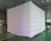 Large white Inflatable Square Tent sport marquee With colorful lights inflatables cubic structure building tent for event party