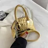 Bolsas de noite luxuosas de couro PU de luxo pequeno para mulheres 2022 Trends Designer Chain ombro Bolsas femininas e bolsas femininas