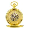 Kol saatleri benzersiz vintage mekanik cep saati gümüş altın bronz el sarma roman sayısı saati içi boş iskelet steampunk adam