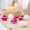 Strings Romantic LED Heart Shape Cotton Ball Table Lights Wire String Light For Christmas Wedding Lighting Garland Strip Home Party