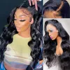 Inch HD Wave Lace Front Wig Human Human Priv Pluched Colle Perruque Frontal Brasileiro Perucas para Mulheres 150 Densidade