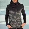 メンズパーカークロスボーダーアマゾン秋と冬のメンズカラーブロッキングファッションセーターカジュアルスポーツトップM-3XL