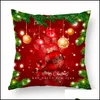 Pillow Case Red Santa Claus Tree Christmas Cushion Er Merry Decorations For Home Ornament Table Decor Xmas Gift New Year Pi Bdesports Dh3Qt