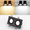 Square Bright Recessed white black LED Dimmable Downlight COB LED Spot light decoration Ceiling Lamp AC85-265V