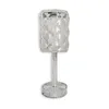 Lampade da tavolo Lampada moderna in cristallo senza fili Rose Light El Restaurant ricaricabile con porta di ricarica USB Touch