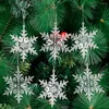 Decorações de Natal Ornamento Árvore pendurada Decoração de Natal Chaves Chaves de acrílico ELK Party Snowflake