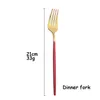 Flatware Sets Zoseil Western Tableware Dessert Knife Fork Spoon Tea Red Gold Dinnerware Set Cutlery Kitchen Stainless Steel Home