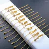 Bracelets de charme Mopai Gold Color Aço inoxidável Processo de corte de zodíaco para mulheres 12 Constelações 2022 Jóias de moda