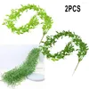 Decorative Flowers 100cm Artificial Plant Leaves Rattan Greenery Simulated Vine Wedding Party Home Bar Wall Hanging Decoration Flower