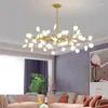 샹들리에 현대 소방관 LED 거실 침실 부엌을위한 샹들리에 가벼운 트리 브랜치 펜던트 램프
