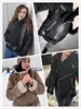 Damenjacken Ailegogo Winter Frauen Dicke Warme Wildleder Lammjacke Kurze Motorrad Braune Mäntel Faux Shearling Schaffell Leder Outwear 220930