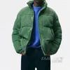 Men's Down ZAAHO 2022 Winter Men Fashion Green Corduroy Parka Coat Casual Pockets Warm Cotton Jacket Outwear Male