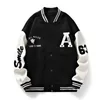 Mens Jackets Brand Autumn Baseball Uniform Letter Borduurwerk Mannelijke jas High Street Streetwear Cardigan Jacket Zipper Sweatshirts 220930