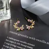 Stud Earrings 2022 Arrival Dominated Contracted Sweet Flowers Multicolor Fine Crystal Women Fashion Push-back
