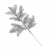 装飾的な花10pcs人工松の枝Cedar Sprigs Faux for Diy Garland Freath Christmas装飾ホームガーデンデコレーション
