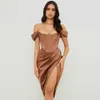 Party Dresses High Quality Satin Bodycon Women 2021 New Arrivals Midi House of Cb Celebrity Evening Club T220930