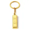 Gold Bar Keychain Pendant Metal Keychains Keyring Car Key Chain Creative Christmas Gift