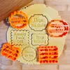 Backformen 2022 Keksschneider Formen mit guten Wünschen Stempelgebäckwerkzeuge Keksform für Fondantschneider Run Tool