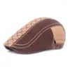 Berets Sommer Kappe Männer Peaky Scheuklappen Mode Casul Frühling Herbst Outdoor Suncreen Hüte Für Männliche Solide Baumwolle Flachen Hut