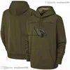 Men Football Jackets Arizona''cardinals'''222 Salute to Service Therma Performance pullover bluza z kapturem nietykalna