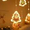 Curtain Lights LED String Christmas Decor Star Light with Ornament Toy Window Lights USB 8 Working Modes