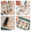 Smyckesp￥sar Creative Multi-Layer Box ￶rh￤ngen Halsband Display Storage Pu Leather Organizer Kvinnor Presentf￶rpackning