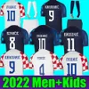 2022 Croacia Soccer Jerseys Mandzukic Modric Perisic Kalinic Football Shirt 22 23 Croazia Rakitic Croatien Kovacic Men Kid Kit Uniforms
