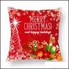 Pillow Case Red Santa Claus Tree Christmas Cushion Er Merry Decorations For Home Ornament Table Decor Xmas Gift New Year Pi Bdesports Dh3Qt