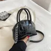 Abendtaschen Luxus glänzendes PU-Leder Kleine Tote für Frauen 2022 Trend Designer Kette Schulter Umhängetasche Damen Handtaschen und Geldbörsen