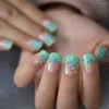 False Nails IMABC 24pcs Clear Edge Lovely Bilant Art Art Full Cover Fuck Gels Affascinante Gels all'ingrosso Square Start