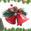 زخارف عيد الميلاد الجرس الحلي الشجرة قلادة مع التوت هولي والكستناء أجراس الأجراس المعدنية