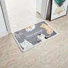 Tapijten wasbare niet-slip badkamer tapijt tapijt ingang van huisinvoer moderne absorberende vloer mat woning decor 40x60cm