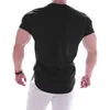 Herr t -skjortor m￤n harajuku skjorta muskel sport kort ￤rm smala toppar tee casual sommar fast f￤rg tshirt camisetas hombre