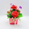 Fiori decorativi Giardinaggio Disposizione floreale resistente ai raggi UV Bonsai di rose artificiali Forniture per la casa