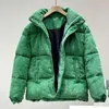 Men's Down ZAAHO 2022 Winter Men Fashion Green Corduroy Parka Coat Casual Pockets Warm Cotton Jacket Outwear Male