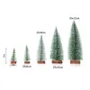 Décorations de Noël 2PCS Pin Tree Decoration Mini Festive Atmosphere Desktop Small Window Table