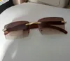 Novos óculos de sol da Deusa quadrada copos de madeira genuína Designer de marca de marca Nice Ienbel Vintage Carter Buffs sem aro Carters Paisley Solid Eyeglass GT207 56-18-136