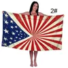 MicroFiber Beach Towel American Flag Bath Handdoeken Digitale druk Zonnebrandcrème Zacht Absorberend verschillende patronen T102