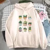 Sweats à capuche pour hommes mignon dessin animé plante hommes polaire décontracté Harajuku hommes sweats Streetwear mode Kawaii hommes pulls à manches longues