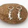 Hoopörhängen Geomee 1Pair Mermaid Earring for Women Accessories Boho Fish Charms Hängande vintage smycken E97