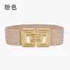 Belts 2022 Design Elastic Waistband Bohemian Braided Weaving Waist Belt Wide Metal Hook Buckle Dress Shirt Female Cinture Strap