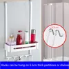 Bathroom Shelves Accessories Black Corner Shelf Space Aluminum Wall Hanging 2 Layer Basket Free Punching Storage Rack